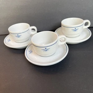 Vintage Italian Espresso Cup And Saucer Tognana Italy Air Force Set Of 3 EUC - Picture 1 of 12