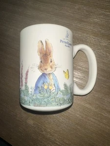 Beatrix Potter PETER RABBIT Purple Soft Touch Coffee Mug 16oz Easter Spring NEW - Picture 1 of 3