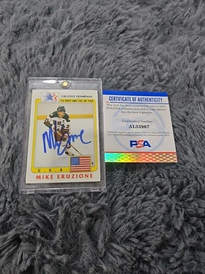Mike Eruzione #36 Signed Autograph 1983 Topps Greatest Olympians Card PSA COA - Image 1 of 2