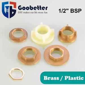 Brass Flanged Backnut - Various Sizes Threaded Nut for Basin Tap Taps - 1/2" Bsp - Picture 1 of 10