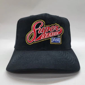 Vintage Super Season On Fox Hat Tv Channel Strapback Baseball Cap Black - Picture 1 of 8