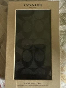 Funda de Teléfono COACH para Apple iPhone 8 Plus Negra con Logo Nueva, Caja Abierta - Imagen 1 de 3