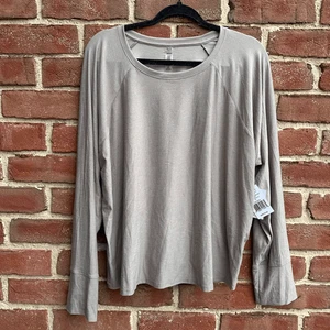 Beyond Yoga $70 Featherweight Daydreamer Pullover top tan women's 2X NWT - Picture 1 of 9