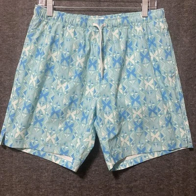 Costume da bagno uomo fondo orso grande blu teal foderato in rete spiaggia surf zip 7" - Immagine 1 di 4