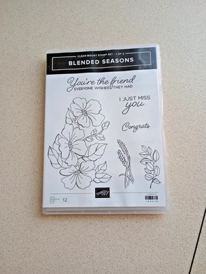 Stampin' up' Blended Seasons Clear-Mount Stamp set.1 of 2 New - Image 1 of 3