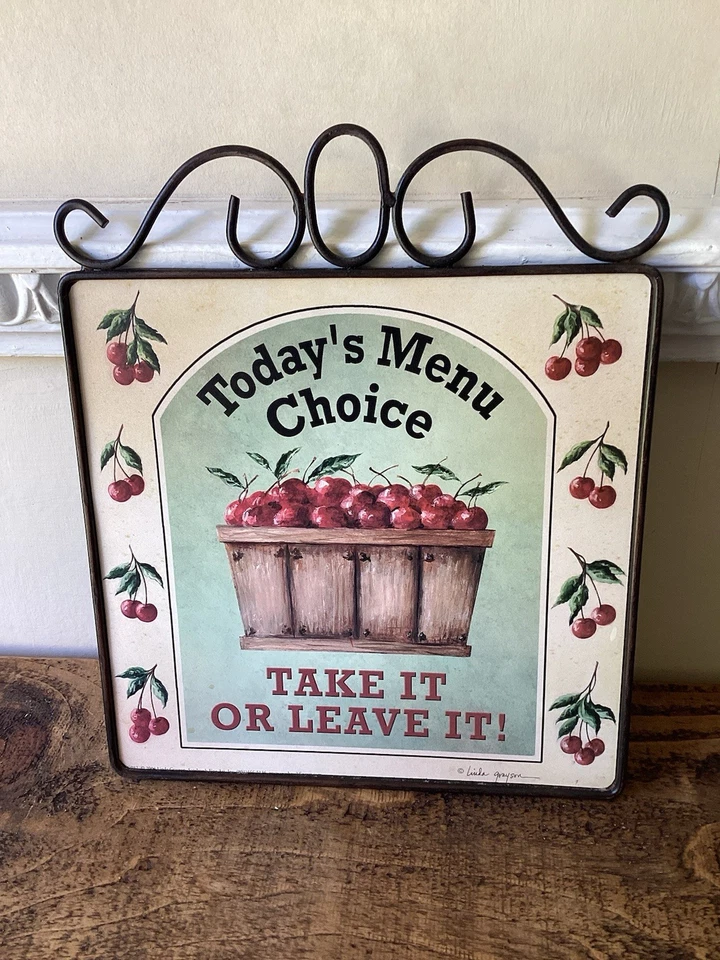 Kitchen Wall Art Rustic Farmhouse Menu Joke metal - Image 1 of 4