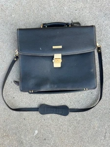 RARO Maletín Brooks Brothers de Colección Bolso para Laptop con Correa y Llave - Pequeño Frotamiento - Imagen 1 de 5