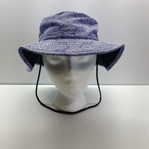 Patagonia Kids Trim Brim Bucket Sun Hat Purple Floral Medium (6-10)  - Picture 1 of 7