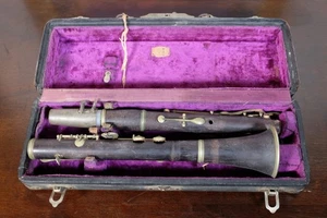 Antique Clarinet With Case,Harry Pedler & Co. Elkhart, IND - Picture 1 of 24