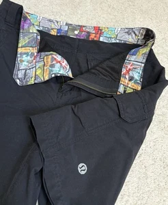 Pantalones Cortos Carga Lululemon Para Hombre Talla 34 Negro Tira Cómica 6 Bolsillos Broches Informales - Imagen 1 de 20