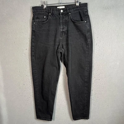 Zara Mens Size 31 Black Tapered Leg Jeans 100% Cotton Denim - Image 1 of 4
