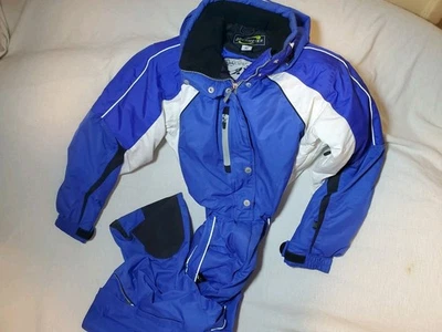 Obermeyer Ridgeline Ski Suit Womens Size 10 Jacket + Pants Snowboard Blue/White - Image 1 of 4