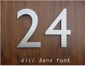 Moderne Gill Sans Edelstahl schwimmende Hausnummern - Bild 1 von 12