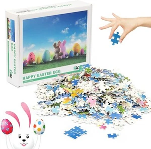 NEW Easter Jigsaw Puzzles with Colorful Fun Easter Eggs,Bunny,Rabbit,Spri - Picture 1 of 5