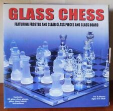 Jogo Tabuleiro de Xadrez em Vidro - Glass Chess 39cm - Toyshow