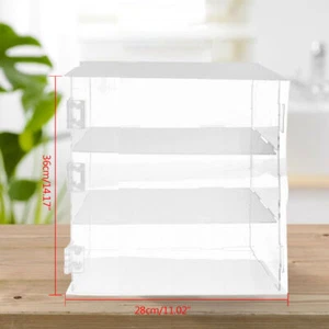 3-Tier Clear Acrylic Display Case Dustproof Protection Showcase for Collectible - Picture 1 of 11