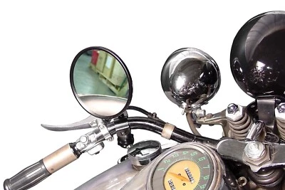 Horquilla de resorte negra 5 espejos retrovisores para Harley-Davidson 49-0273 Foto 1 de 2