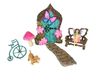 Juego de casa de hadas en miniatura - kit de jardín de hadas de 7 piezas de GlitZGLAM - Imagen 1 de 12