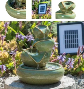 Solar Water Feature Fountain for the Outdoor Garden Water Fountain - Ceramic - Picture 1 of 7