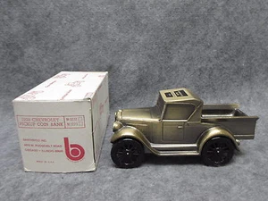 Camión camioneta Chevrolet 1928 con banco de monedas para automóvil 1974 acabado bronce sin usar y en caja como nueva - Imagen 1 de 6
