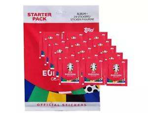 Topps UEFA EURO 2024 Sticker (SWISS VERSION) - 1x Starterpack + 15x Stickertüten - Picture 1 of 2