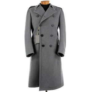 Canali NWT Exclusive Wool 170s/Cashmere Double Breasted Coat Size 50 US M Gray - Picture 1 of 11