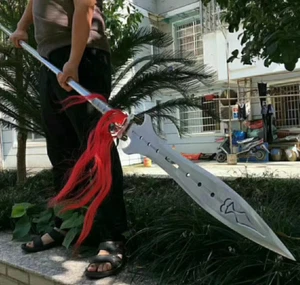 210 cm chinesische KUNGFU Lanze Schwert Kohlenstoffstahl Speerspitze scharf Jagd Speer Jian - Bild 1 von 9