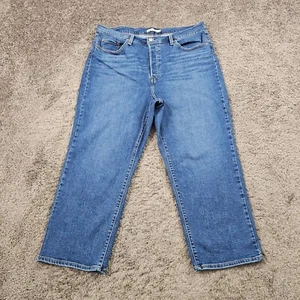 Levis Jeans Women 18W Ribcage Straight Ankle High Rise Button Fly Stretch 36x26 - Picture 1 of 14