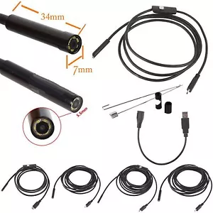 2M 6LED 5.5mm Android Endoscope Waterproof Snake Borescope USB Inspection Camera - Picture 1 of 19