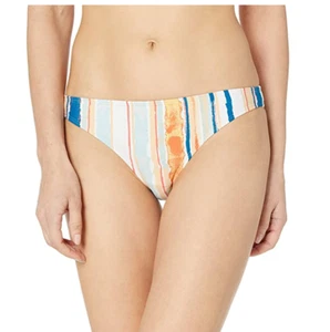 Roxy Women's Classics Moderate Striped Printed Bottom Swimwear, White, Size S - Picture 1 of 3