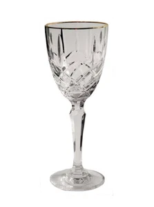 Marquis by Waterford Chelsea Gold 7oz Wine Glass Crystal Stemware - Picture 1 of 1