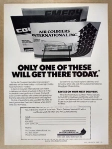 1980 Air Couriers International Same Day Delivery vintage print Ad - Picture 1 of 1