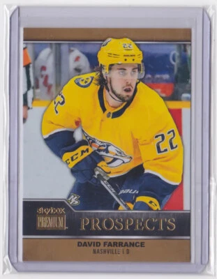 2021-22 METAL UNIVERSE PREMIUM PROSPECTS INSERT DAVID FARRANCE #PP-22 PREDATORS - Image 1 of 2