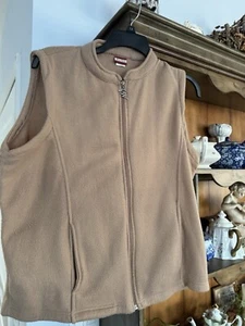 Tudor Court Fleece Vest Jacket Womens XL Full Zip Pockets Blue - Picture 1 of 5