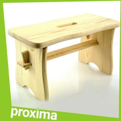 Small Wooden Stool Bench Chair Furniture for Adult Kids Vintage Country Style - Image 1 of 3