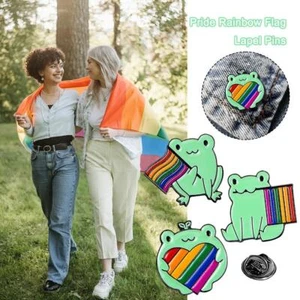 Rainbow Pride Flagge Frosch Design kleine Emaille Anstecknadeln 1x Z8Z3 - Bild 1 von 12