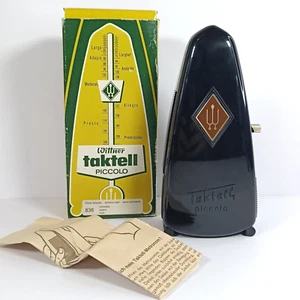 Wittner Taktell Piccolo Metronome Black Made in W Germany Vintage Working - Picture 1 of 15