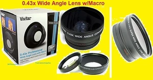 0.43x Wide Angle LENS 52mm SUPER WIDEANGLE MACRO / CLOSE UP LENS 0.45x 52 mm - Picture 1 of 8