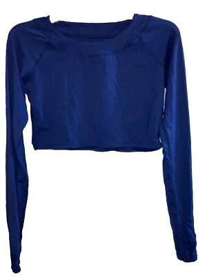 Camisa Blok-Uv Azul Manga Larga 1/2 Entrenamiento Spandex Bloque UV Playa Talla Pequeña Nueva Sin Etiquetas Foto 1 de 4
