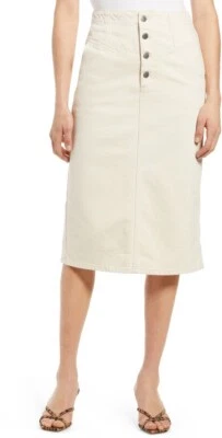 NEW! AG JEANS SELINA BUTTON FLY DENIM SKIRT SZ 28 - Image 1 of 4