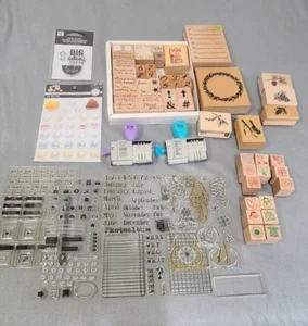 Rubber stamps and clear stamp lot 50+ new and used various brands - Picture 1 of 15