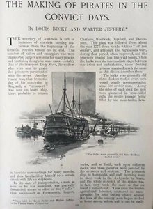 Pirates in Convict Days Bounty Colonial Australia Rare Old Antique Article 1902 - Bild 1 von 4