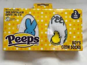Boys Peeps Crew Socks 2 pack, Size M/L (3-10) - Picture 1 of 5