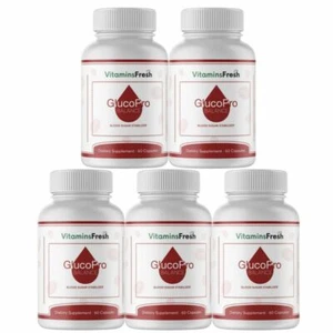 GlucoPro Balance Blood Sugar Supplement 300 Capsules - 5 Bottles - Picture 1 of 6
