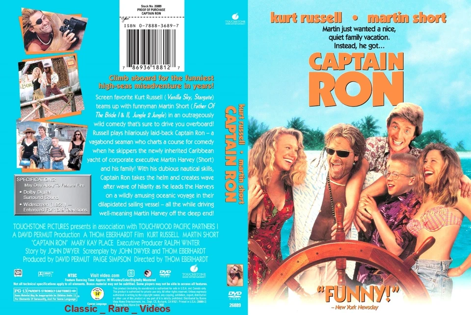 Captain Ron ~ DVD ~  Kurt Russell, Martin Short (1992) - Image 1 of 1