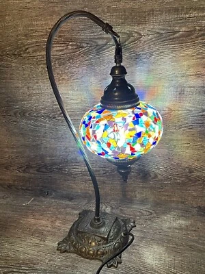 "Lámpara de cuello de cisne/lámpara de escritorio de cuello de cisne estilo turco/mosaico/lámpara 18""/leer" Foto 1 de 4