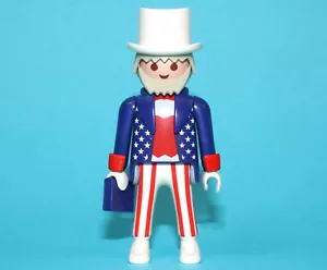 PLAYMOBIL 5203 MYSTERY PACK UNCLE SAM 100% COMPLETE 2011 GEOBRA RETIRED - Foto 1 di 5