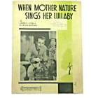 1938 Kiedy matka natura śpiewa kołysankę vintage arkusz muzyka Bing Crosby