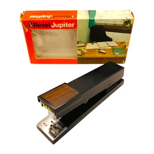 Rexel Jupiter Hefter / 70er 80er Jahre ? Vintage Büro Holzoptik. Design Center - Bild 1 von 17