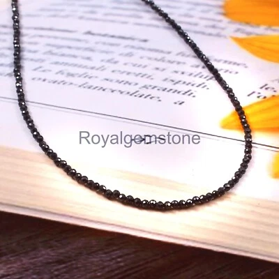 Black Diamond Faceted, Diamond Beads AAA Quality, Good Shining  Length  12-36 in - Image 1 of 4